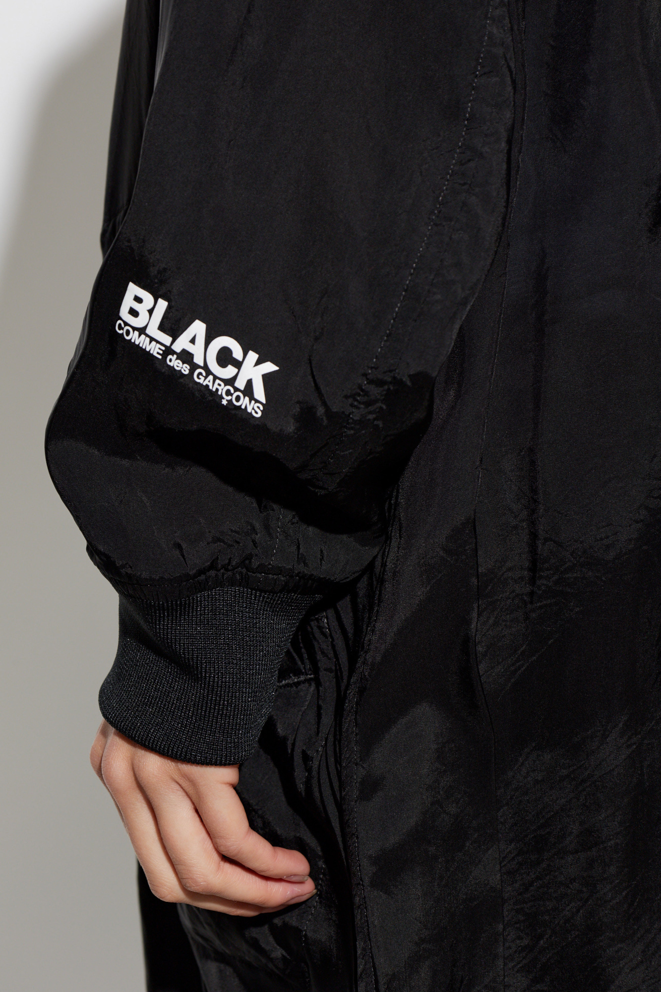 Black Coat with printed logo Comme des Garçons Black - Vitkac France